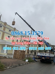 Cho thuê xe cẩu cục nóng máy điều hòa Quận Long Biên (Hà Nội)