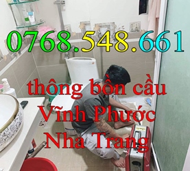 Gọi 0768.548.661 – Thông tắc bồn cầu nghẹt tại Vĩnh Phước Nha Trang