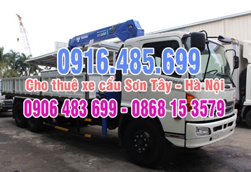 0916.485.699 Cho thuê xe cẩu Sơn Tây - Hà Nội