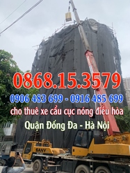 Cho thuê xe cẩu cục nóng máy điều hòa quận Đống Đa (Hà Nội)