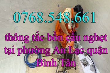 Thông tắc bồn cầu nghẹt tại phường An Lạc quận Bình Tân gọi 0768.548.661