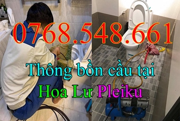 Thông bồn cầu tắc nghẹt tại phường Hoa Lư Pleiku giá rẻ nhất gọi 0768.548.661