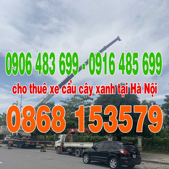 Cho thuê xe cẩu cây xanh (cây cảnh) tại Hà Nội