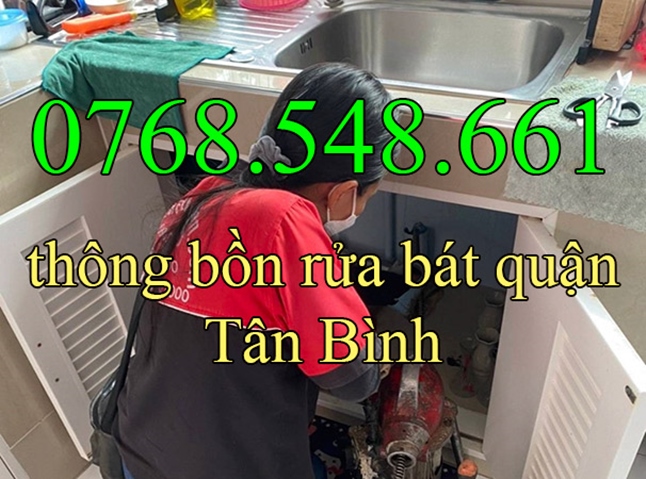 Thông tắc bồn rửa bát nghẹt tại quận Tân Bình