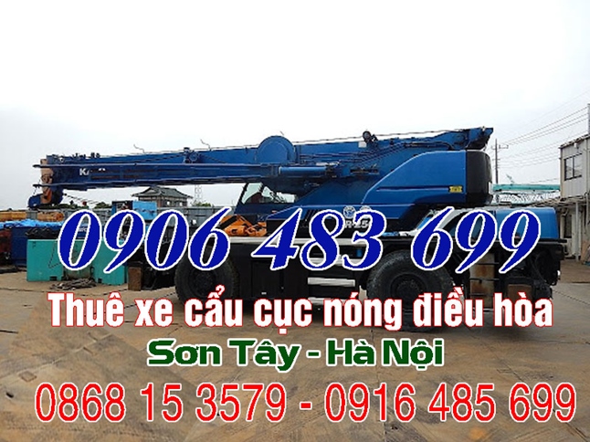 Cho thuê xe cẩu cục nóng máy điều hòa Sơn Tây (Hà Nội)