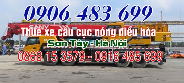Cho thuê xe cẩu cục nóng máy điều hòa Sơn Tây (Hà Nội)