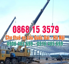 Cho thuê xe cẩu Quốc Oai - Hà Nội 0868.15.3579