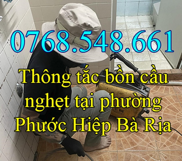 Goi 0768548661 Thông tắc bồn cầu nghẹt tại phường Phước Hưng Bà Rịa