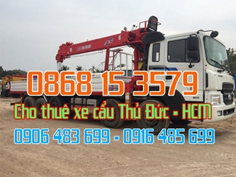 Thuê xe cẩu Quận Thủ Đức Tp HCM - Xe cẩu quận Thủ Đức HCM - Cho thuê xe cẩu tại Thủ Đức