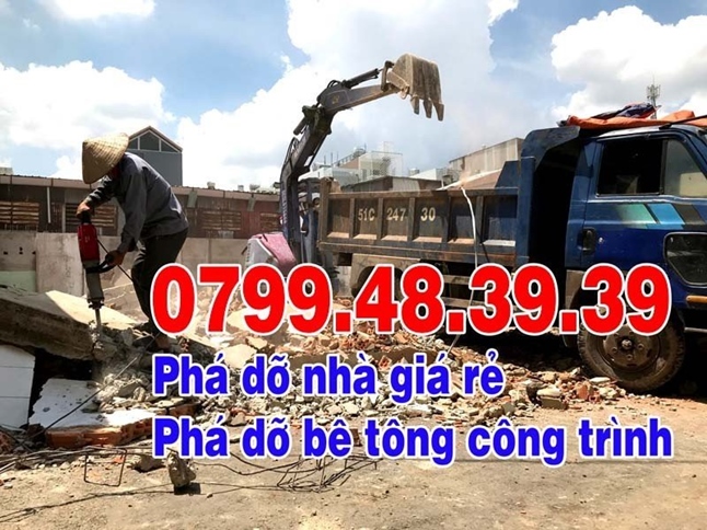 Phá dỡ nhà huyện Bình Chánh, gọi 0799.48.39.39 - phá dỡ bê tông công trình Bình Chánh HCM