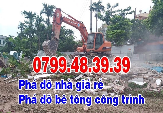 Phá dỡ nhà huyện Cần Giờ, gọi 0799.48.39.39 - phá dỡ bê tông công trình Cần Giờ HCM
