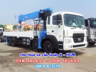 Thuê xe cẩu Quận 8 Tp HCM - Xe cẩu Q8 HCM - Xe cẩu quận 8