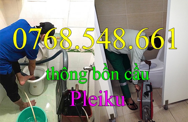 Thông bồn cầu tắc nghẹt tại Pleiku Gia Lai giá rẻ nhất gọi 0768.548.661