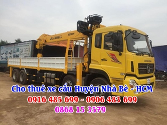 Cho thuê xe cẩu Nhà Bè HCM - Thuê xe cẩu huyện Nhà Bè Tp HCM - Cho thuê xe cẩu tại Nhà Bè