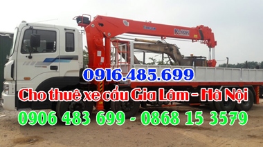 0916.485.699 Cho thuê xe cẩu Gia Lâm - Hà Nội