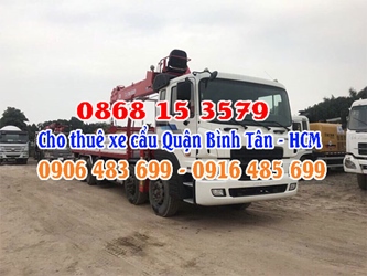 Xe cẩu Bình Tân Hồ Chí Minh - Cho thuê xe cẩu Quận Bình Tân TPHCM - Thuê xe cẩu Quận Bình Tân