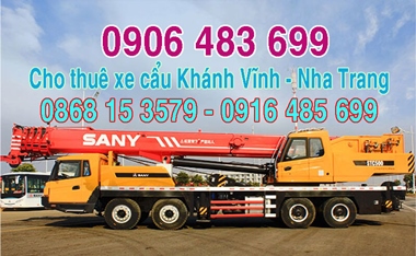 0906.483.699 Cho thuê xe cẩu Khánh Vĩnh (Nha Trang) - Khánh Hòa